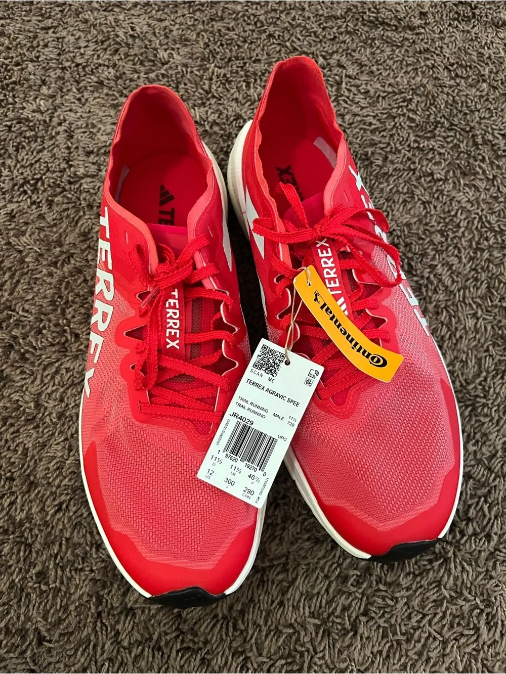 New adidas Terrex Agravic Speed Trail Running Shoes Pure Ruby Men's Size 12